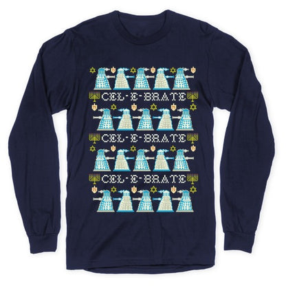 Dalek Hanukkah Sweater Longsleeve Tee