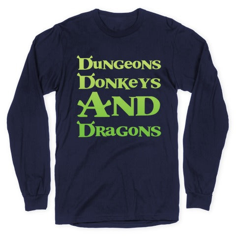 Dungeons, Donkeys and Dragons Longsleeve Tee