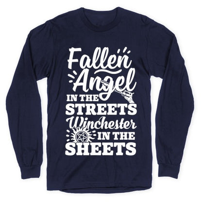 Fallen Angel In The Streets Winchester In The Sheets Longsleeve Tee