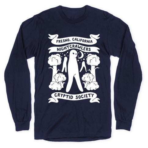 Fresno Nightcrawlers Cryptid Society White Print Longsleeve Tee