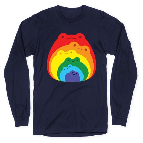 Frogs In Frogs In Frogs Rainbow Longsleeve Tee