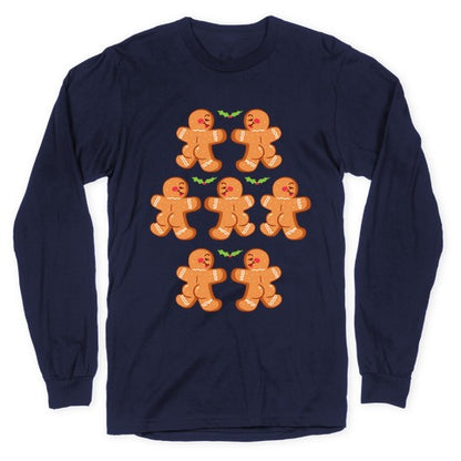 Gingerbread Butts Pattern Longsleeve Tee