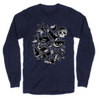 Goth Makeup Pattern Longsleeve Tee