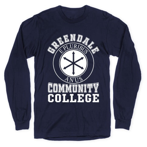 Greendale Community College All White Longsleeve Tee