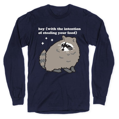 Hey (with the intention of stealing your food) Raccoon Longsleeve Tee