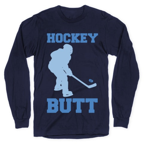Hockey Butt White Print Longsleeve Tee