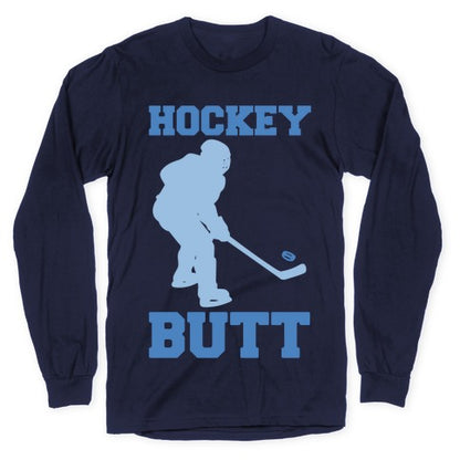Hockey Butt White Print Longsleeve Tee