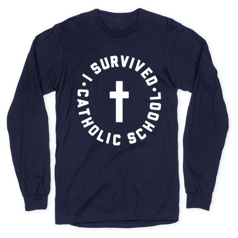I Survived Catholic School Longsleeve Tee