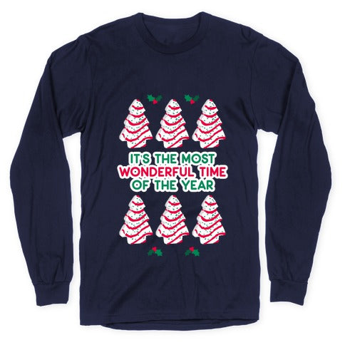 It's the Most Wonderful Time of the Year (Holiday Tree Cake Time) Longsleeve Tee
