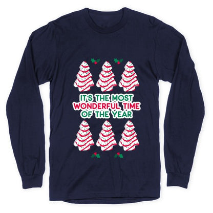 It's the Most Wonderful Time of the Year (Holiday Tree Cake Time) Longsleeve Tee