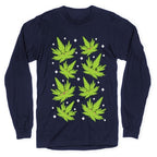 Kawaii Weed Leaves Longsleeve Tee
