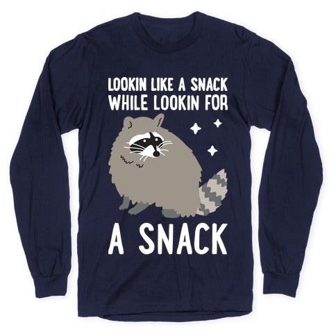 Lookin For A Snack Raccoon Longsleeve Tee