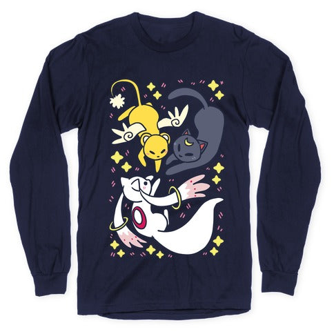 Magical Mascots - Luna, Kero and Kyubey Longsleeve Tee