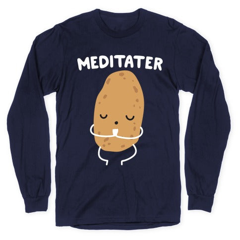 Meditater Meditating Potato Longsleeve Tee
