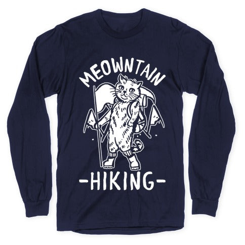 Meowntain Hiking Cat Longsleeve Tee