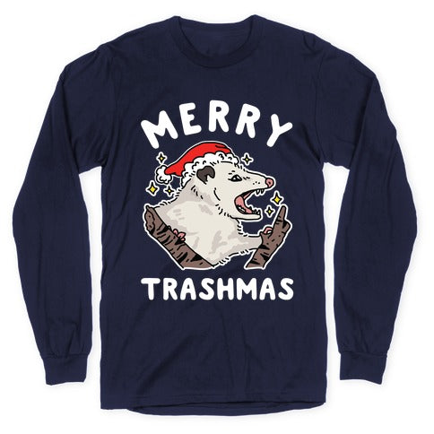 Merry Trashmas Opossum Longsleeve Tee