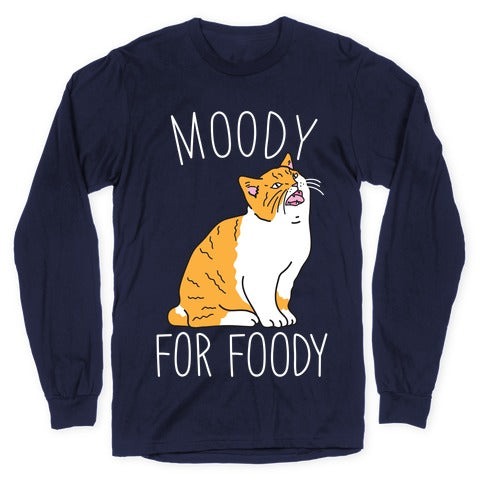 Moody For Foody Cat Longsleeve Tee