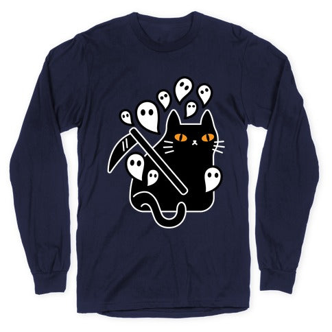 Nine Lives Reaper Cat Longsleeve Tee