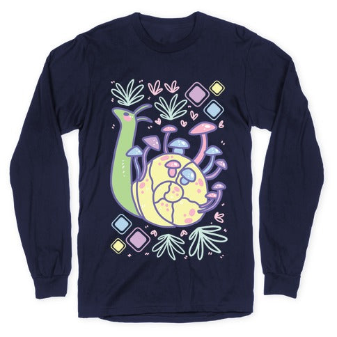 Pastel Mushroom Snail Longsleeve Tee