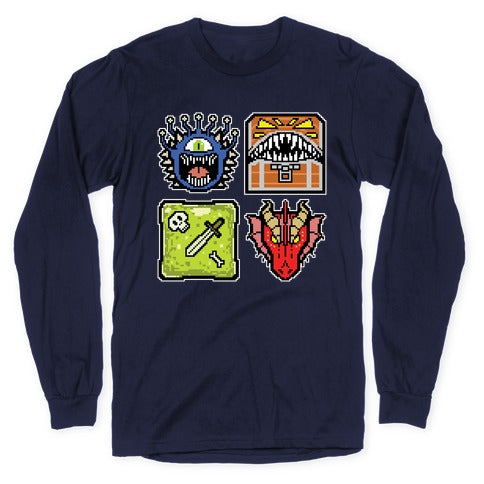 Pixel DnD Monsters Longsleeve Tee