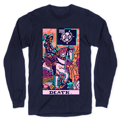 Pixelated Death Tarot Card Longsleeve Tee