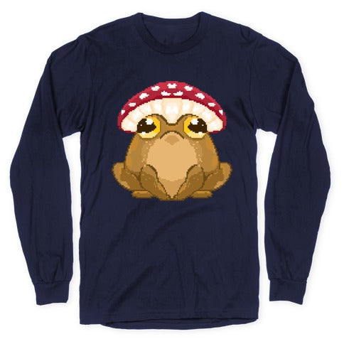 Pixelated Toad in Mushroom Hat Longsleeve Tee