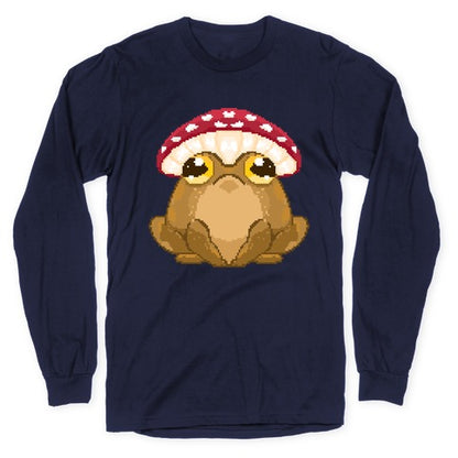 Pixelated Toad in Mushroom Hat Longsleeve Tee