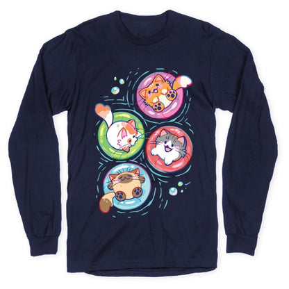 Pool Party Cats Longsleeve Tee