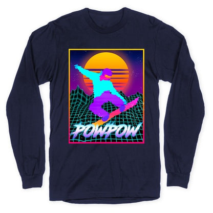 POWPOW Synthwave Snowboarder Longsleeve Tee