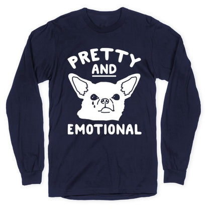 Pretty and Emotional White Print Longsleeve Tee