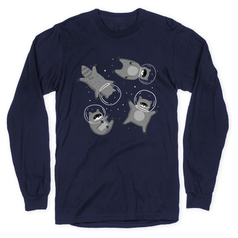 Raccoons In Space Longsleeve Tee