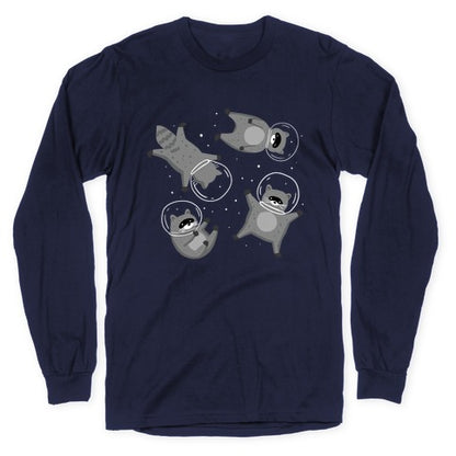 Raccoons In Space Longsleeve Tee
