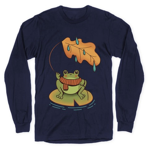 Rainy Fall Frog Longsleeve Tee