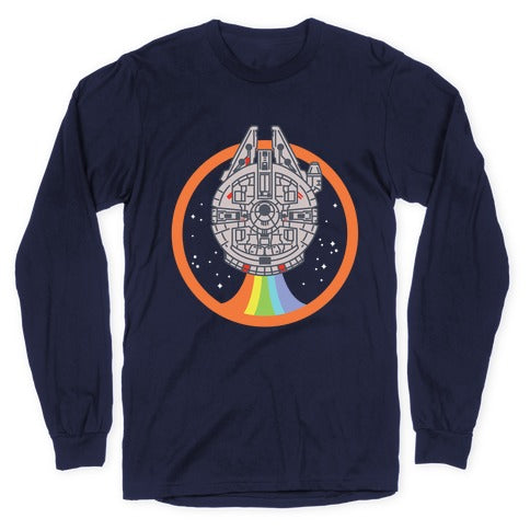 Retro Rainbow Falcon Longsleeve Tee