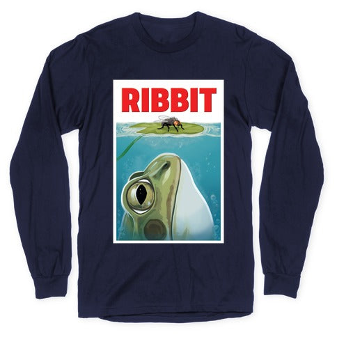Ribbit Jaws Parody Longsleeve Tee