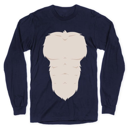 Ripped Furry Chest Longsleeve Tee