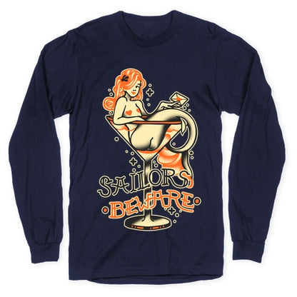 Sailors Beware Classic Tattoo Longsleeve Tee