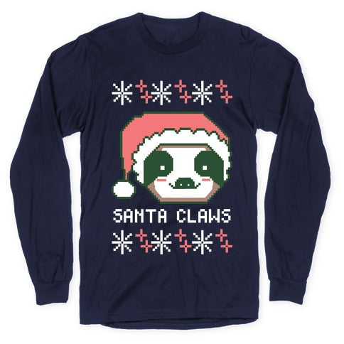 Santa Claws - Sloth Longsleeve Tee