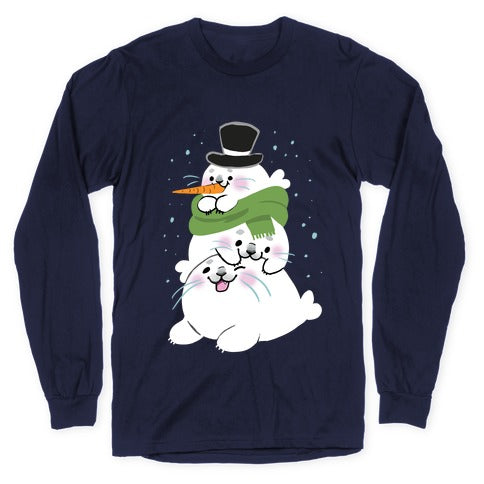 Seal Stack Snowman Longsleeve Tee