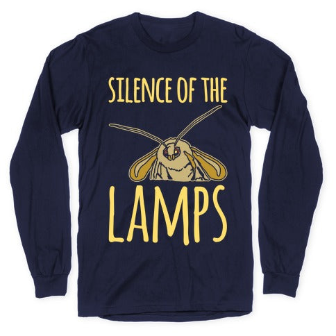 Silence of The Lamps Moth Parody White Print Longsleeve Tee