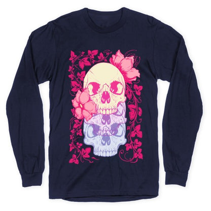 Skull of Vines and Flowers Longsleeve Tee