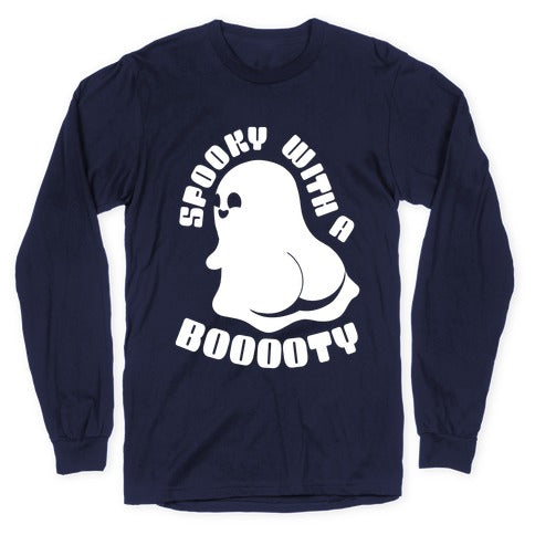 Spooky With A Booooty Ghost Longsleeve Tee