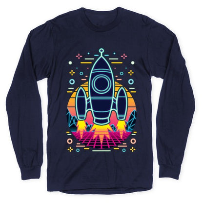 Synthwave Space Exploration Longsleeve Tee