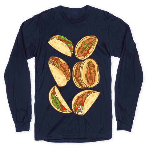 Taco Vulvas Pattern  Longsleeve Tee