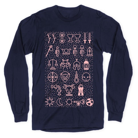 Tarot Card Icons Longsleeve Tee