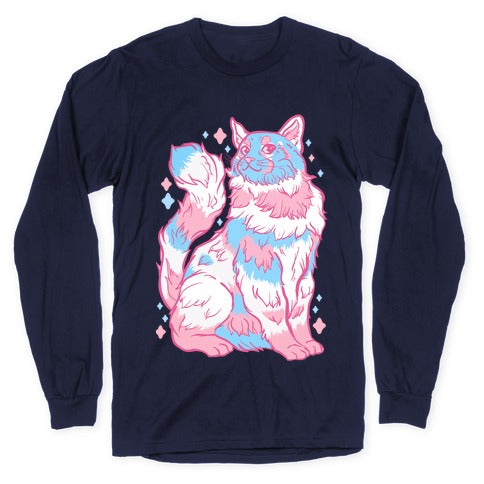 Transgender Pride Cat Longsleeve Tee