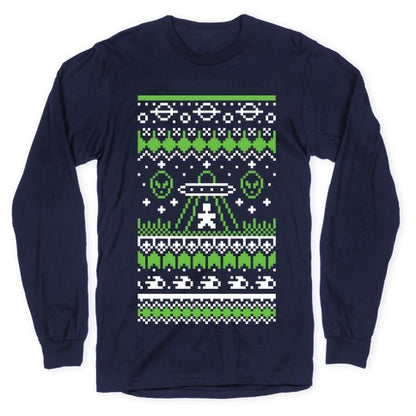 Ugly Alien Christmas Sweater Longsleeve Tee