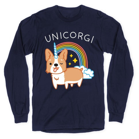Unicorgi Corgi Unicorn Longsleeve Tee