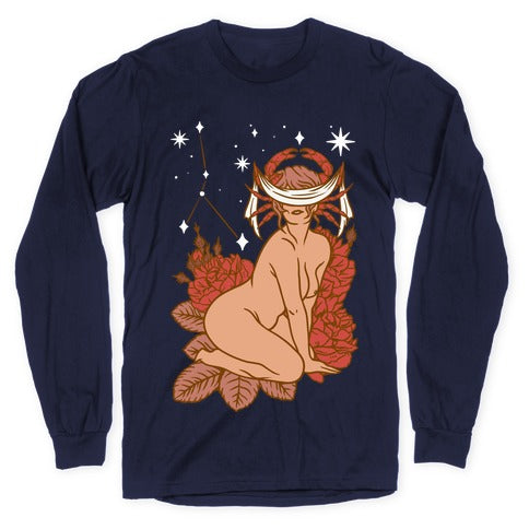 Zodiac Pinup Cancer Longsleeve Tee