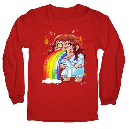 90's Rainbow Barfing Exorcist Longsleeve Tee